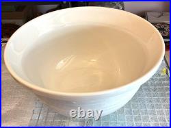 Vintage 8 Qt Friendship Pottery FP Roseville Ohio White Banded 14 Bowl USA
