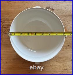 Vintage 8 Wedgwood Embossed Queen's Ware footed serving bowl. Cir 1900