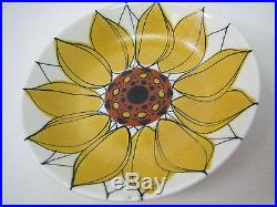 Vintage ARABIA FINLAND HLA Sunflower Bowl sun rose handpainted signed HLA