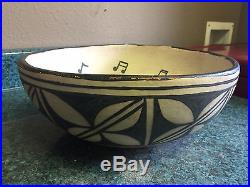 Vintage Acoma Large Bird and Music Bowl
