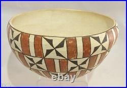 Vintage Acoma Pottery Bowl c. 1940 4 1/4 x 8 1/4