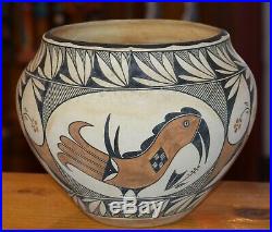 Vintage Acoma Pueblo Parrot Bowl Large Olla/nr