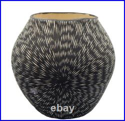Vintage Acoma Pueblo Pottery Bowl Signed Dorothy Sanchez Graphic Design