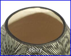 Vintage Acoma Pueblo Pottery Bowl Signed Dorothy Sanchez Graphic Design