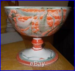 Vintage Alan Caiger Smith Aldermaston Pottery Red Lustre Tazza Bowl-c. 1960`s
