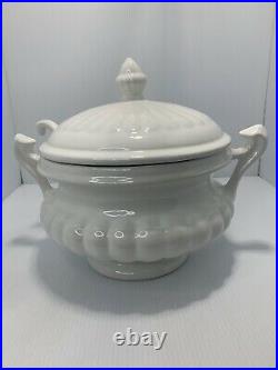 Vintage Alcobaca Soup Tureen White, Made In Portugal, Large