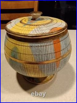 Vintage Aldo Londi for Bitossi Seta Series Pedestal Bowl