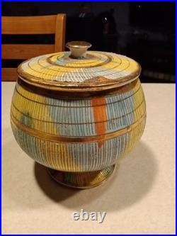 Vintage Aldo Londi for Bitossi Seta Series Pedestal Bowl