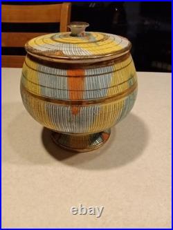 Vintage Aldo Londi for Bitossi Seta Series Pedestal Bowl