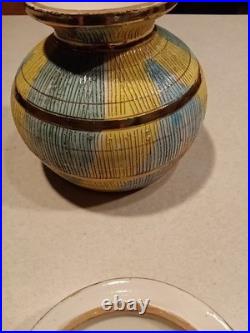 Vintage Aldo Londi for Bitossi Seta Series Pedestal Bowl