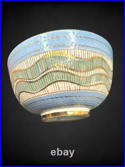 Vintage Aldo Londi for Bitossi Seta Sgraffito Italian Pottery Ceramic Bowl