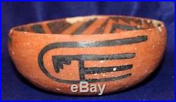 Vintage Antique Circa 800-1200 AD Arizona Anasazi Indian 4-Mile Bowl Pottery