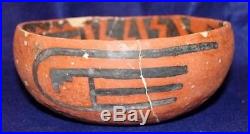 Vintage Antique Circa 800-1200 AD Arizona Anasazi Indian 4-Mile Bowl Pottery