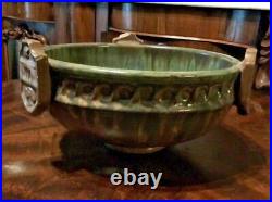 Vintage Antique Fulper Art Pottery Heraldic Shield Bowl