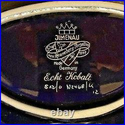 Vintage/Antique Jlmenau Graf Von Henneberg Echt Kobalt Cobalt Blue Dish