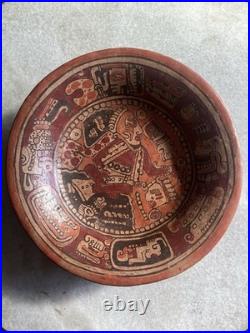 Vintage/Antique Pre Colombian Mayan Pottery Tripod Footed Dish/Bowl 11