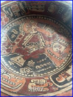 Vintage/Antique Pre Colombian Mayan Pottery Tripod Footed Dish/Bowl 11