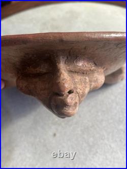 Vintage/Antique Pre Colombian Mayan Pottery Tripod Footed Dish/Bowl 11