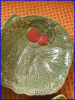 Vintage Art Deco 1930s Crown Devon Tomato Leaf 6 Salad dishes And Serving Bowl