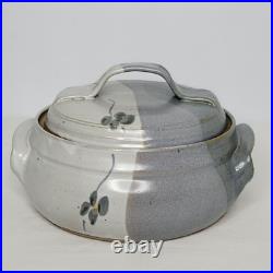 Vintage Art Pottery 8 1/2 Covered Lidded Dish Bowl Tureen Floral Signed A Baker