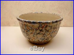 Vintage Art Pottery Red Wing Ribbed Sponge Ware Mixing Crock Jug Bowl 81/4 VgC