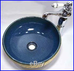 Vintage Bathroom Cloakroom Ceramic Counter Top Small Basin Sink Washing Bowl