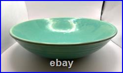 Vintage Bauer 12 Medium Salad Serving Bowl Green Ring EXCELLENT CONDITION