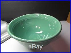 Vintage Bauer Art Pottery Ringware 5 Piece Mixing Bowl Set Large Aqua