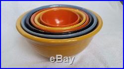 Vintage Bauer Los Angeles pottery set of six ringware nested mixing bowls with #42