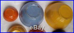Vintage Bauer Los Angeles pottery set of six ringware nested mixing bowls with #42