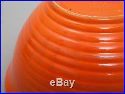 Vintage Bauer Mixing Bowl #12 Large Ringware Orange California Pottery Signed
