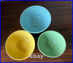 Vintage Bauer Pottery Beehive Nesting Bowls Set Of 3