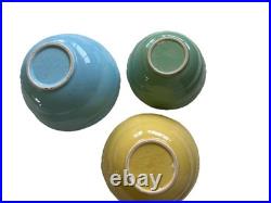 Vintage Bauer Pottery Beehive Nesting Bowls Set Of 3