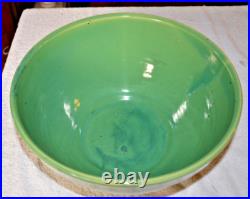 Vintage Bauer Pottery Ring Ware 14 Jade Green Punch Bowl