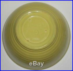 Vintage Bauer Pottery Ring Ware Chartreuse #9 Mixing Bowl