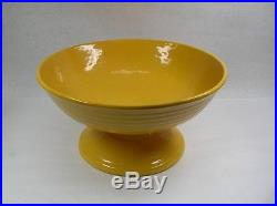 Vintage Bauer Pottery Ring Ware RARE Chenese Yellow Pedestal Bowl. EXCELLENT