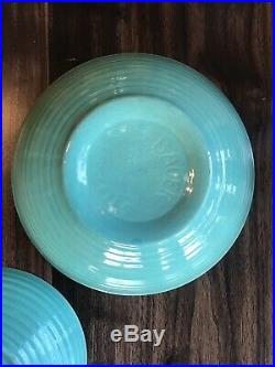 Vintage Bauer Pottery Ringware Bowls Lot Jade Green 12 Low Salad Serving Salad