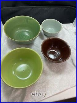 Vintage Bauer Pottery Ringware Nesting Bowl (4pc)