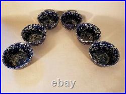 Vintage Bennington Blue Agate Pottery Cereal Bowls #2049 Lot of 6