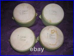 Vintage Bennington pottery set of 4 # 1641 Yuskuka Aida lug bowls