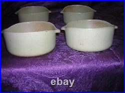 Vintage Bennington pottery set of 4 # 1641 Yuskuka Aida lug bowls