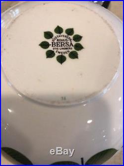 Vintage Bersa Pottery Gustavsberg Bohus Stig Lindberg Leaves Teak Covered Bowl