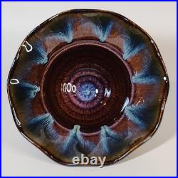 Vintage Bill Campbell Studio Pottery Handmade Drip Glaze Ceramic Bowls Set of 2