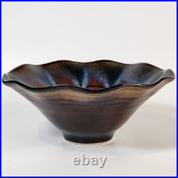 Vintage Bill Campbell Studio Pottery Handmade Drip Glaze Ceramic Bowls Set of 2 Vintage Bill Campbell Studio Pottery Handmade Drip Glaze Ceramic Bowls Set of 2