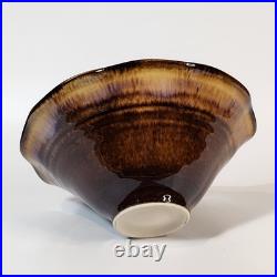 Vintage Bill Campbell Studio Pottery Handmade Drip Glaze Ceramic Bowls Set of 2