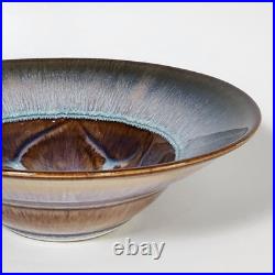 Vintage Bill Campbell Studio Pottery Handmade Drip Glaze Ceramic Bowls Set of 2