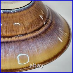 Vintage Bill Campbell Studio Pottery Handmade Drip Glaze Ceramic Bowls Set of 2