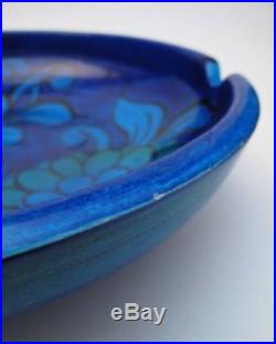 Vintage Bitossi Italian Pottery Rimini Blue Large Ashtray / Bowl MID Century Mod
