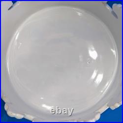 Vintage Bitossi Peasant Village Large White Crown Shaped Bowl Italy