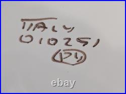 Vintage Bitossi Peasant Village Large White Crown Shaped Bowl Italy